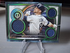 2020 Topps Tribute Triple Relics Green #TTRBL Brandon Lowe  #/99