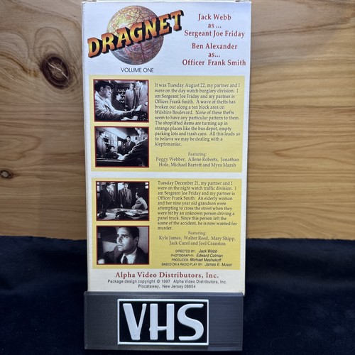 Dragnet VHS Television Classics Volume One * Buy 2 Get 1 Free - Bundle Shipping - Foto 2 di 2