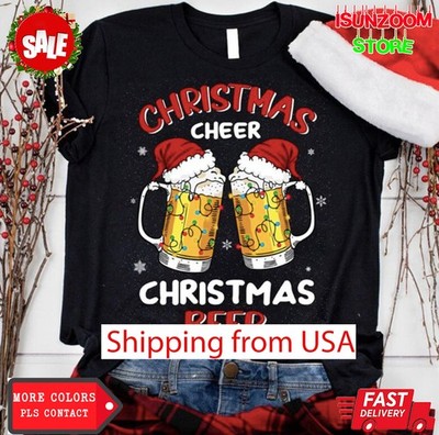 Christmas Cheer Christmas Beer Shirt, Funny Beer Xmas Shirt, Merry Christmas ...