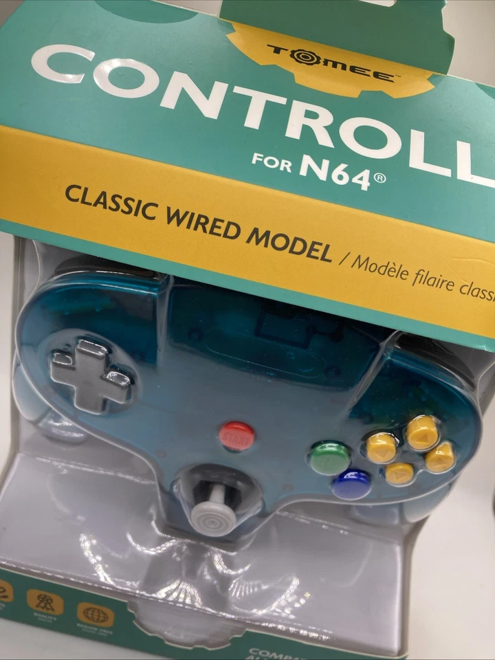 N64 Clear Turquoise Controller for Nintendo 64 from Tomee - Brand New - Image 3 of 4