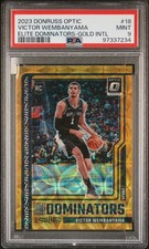 2023 Panini Donruss Optic Elite Dominators Victor Wembanyama #18 GOLD /10