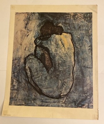 Vintage Picasso Blue Art Print ~18½ × 28½