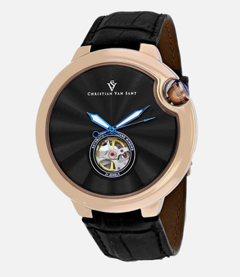 Christian Van Sant Men's Cyclone Automatic Black Dial Watch - CV0147
