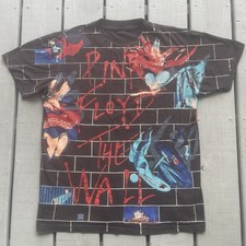 Vintage Pink Floyd The Wall All Over Print T-Shirt Size L Cut Tag Winterland