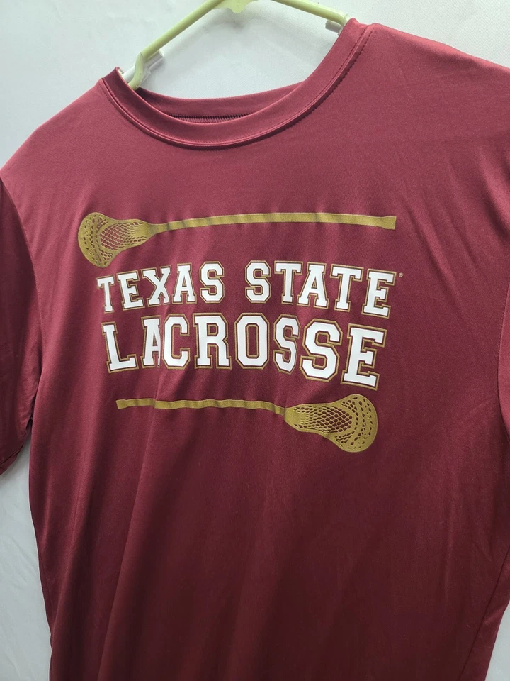 Texas State Bobcats Lacrosse TEAM ISSUES Mens Size Medium Jersey Shirt - Image 2 of 4
