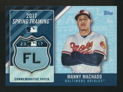 2017 TOPPS SPRING TRAINING PATCH MANNY MACHADO ORIOLES