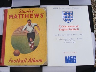 STANLEY MATTHEWS FOOTBALL ALBUM & SIGNED PROGRAMME USED CONDITION