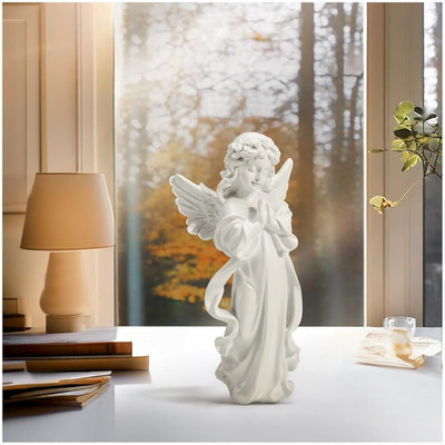 5.9'' Collectible Little Angel Statue Figurine - Resin Cherub with Wings