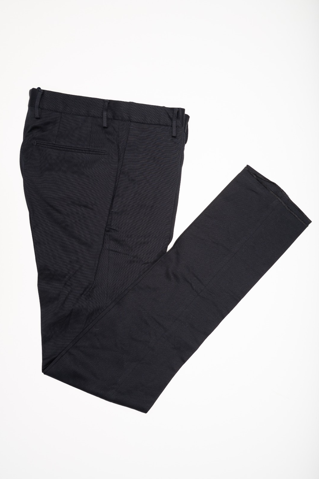 INCOTEX Navy Blue Dress Pants Cotton Slim Fit Flat Front High Comfort 28 (EU 44)