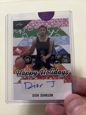 Leaf 2025 Happy Holidays Dior Johnson BA-DJ1 Auto Tarleton St Young Basketball