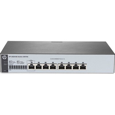 HP 1820-8G J9979A 8 Port Gigabit Managed Switch W/PoE & Power Supply