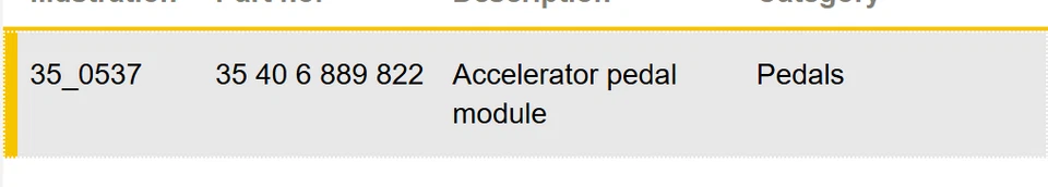 Módulo de pedal acelerador BMW 520i 2011–2016 USADO FABRICANTE DE EQUIPAMENTO ORIGINAL 35406889822 - Imagem 2 de 4