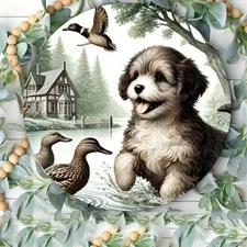 Aluminum Foil Engraving Art Kit - Puppy & Duckling Scene - Durable, Waterproof,