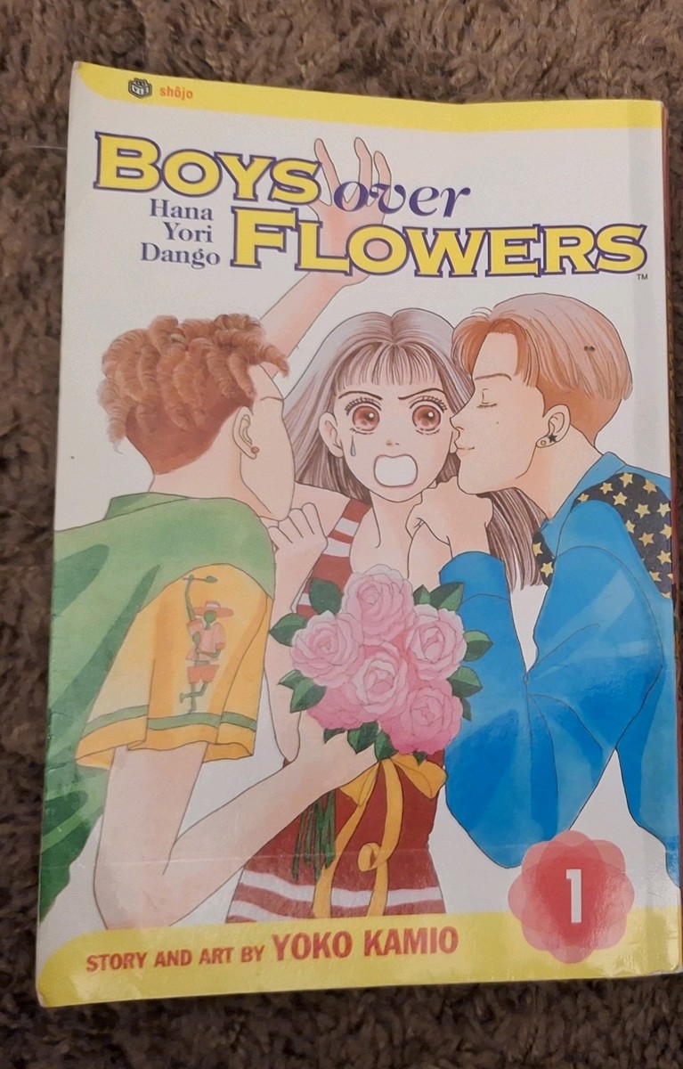 「SERIE UNA FLOR」28/100 作者「Goh」1992年 Boys Over Flowers Hana Yori Dango Vol. 1 Viz Manga English Graphic