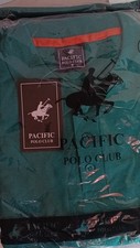 Pacific Polo Club Men's Green Polo Shirt S Short Sleeve Collared Button Logo
