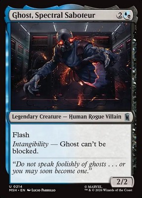 MTG Marvel Super Heroes U Ghost, Spectral Saboteur #0214 PLAYSET 4X X4