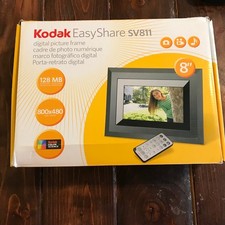 Kodak EasyShare SV811 8 inch Digital Picture Frame 128MB MP3 Video Remote Black
