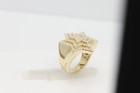 14k Large Star of David Ring Natural Diamonds Solid Yellow Gold — photo 8