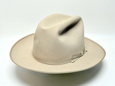Vintage Stetson Open Road Hat Western Fedora Hat 6 7/8 Silver Belly 3X Beaver
