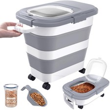 23-25 Lbs Airtight Dog Food Storage Container,Collapsible Dog Food Container ...