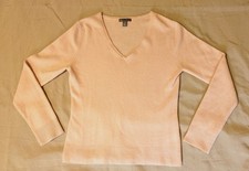 Apt 9 100 Cashmere Light Pink V Neck Pullover Sweater Size Medium M