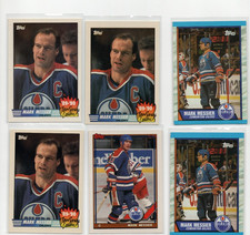 MARK MESSIER EDMONTON OILERS 1989-91 TOPPS VINTAGE 6X HOF LOT EX-NM