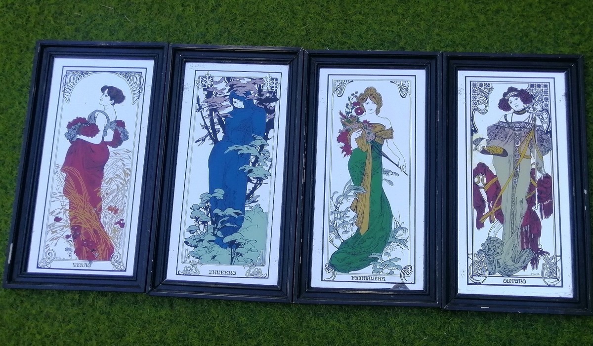 4 Stained glass mirrors 