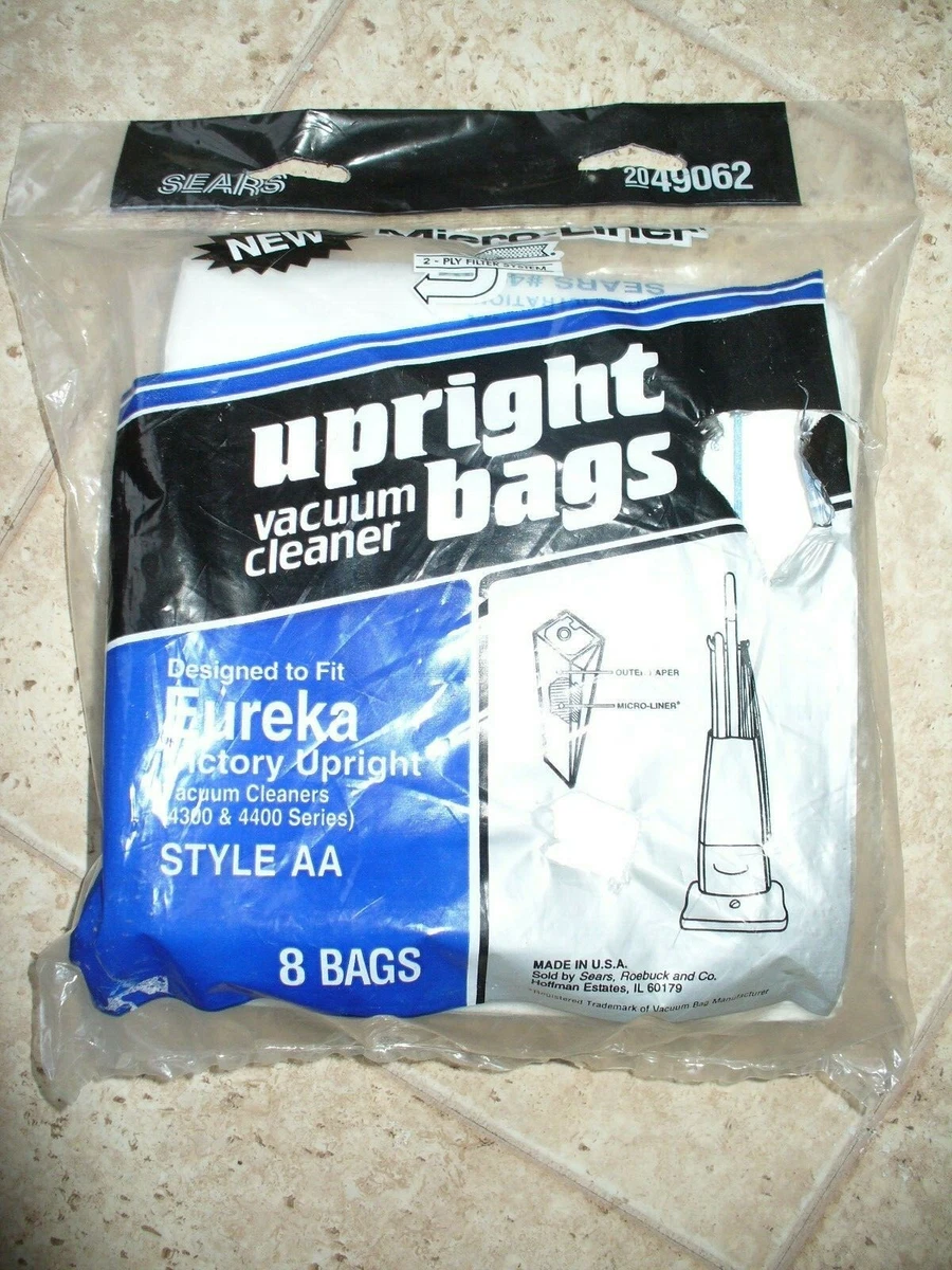 Sears Upright Vacuum Cleaner Bags 2049062 Designed to fit Eureka Victory  Upright | eBay