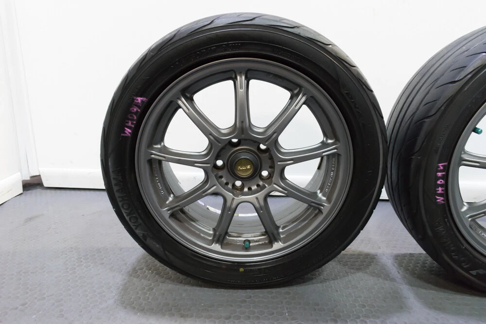 JDM used Rays Gram Lights 57G Gun Blue 17x7.5 43 and 33 Offset 5x114 Lightweight