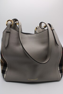 Burberry ビジネスバッグ グレー NWOT Burberry House Check Derby Leather Canterbury Tote Retail