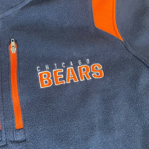 NFL Team Apparel Chicago Bears 1/4 Zip Pullover Sweater Blue Youth Sz XL - Picture 2 of 7