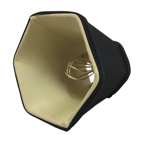 Royal Designs, Inc. Hexagon Bell Clip on Chandelier Shade CS-715BLK/GL-6, Bla... - Bild 4 von 7