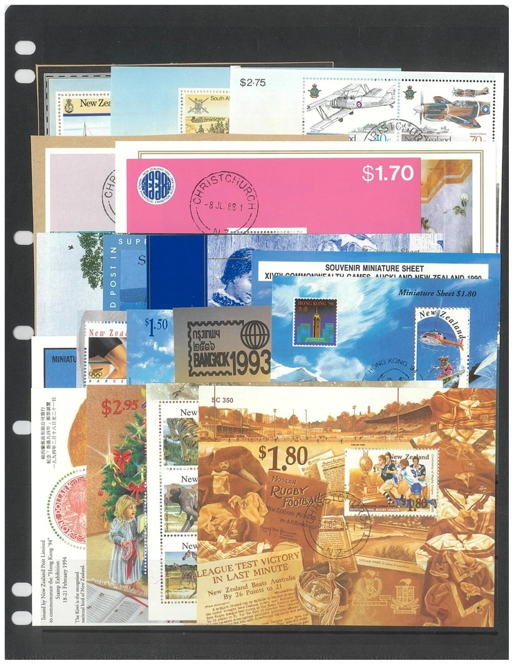 New Zealand 1982-95 Range of 34 Mini Sheets incl. Health & Exhibitions CTO 29-17 - Image 2 of 2