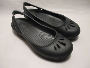  Crocs  Malindi Womens 6M Black Slingback Cushion Insole  