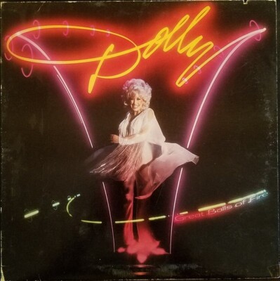 LP DOLLY PARTON GREAT BALLS OF FIRE GATEFOLD PROMO WHITE LABEL EX N/MINT