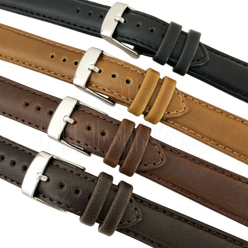 LUGEMA Bracelet de montre vintage en daim 18 mm, 20 mm, 22