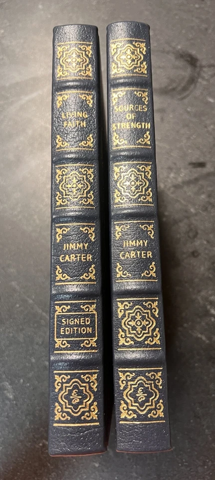 Jimmy Carter Living Faith Signed Edition & Sources Of Strength Easton Press - Imagem 2 de 4