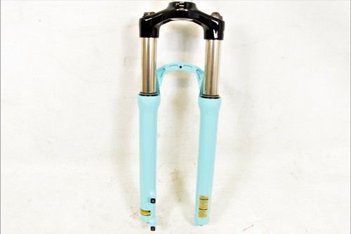 650B 27.5 SUNTOUR XCM SUSPENSION FORK REMOTE LOCK OUT TAPER STEERER BIANCHI BLUE - Picture 4 of 4