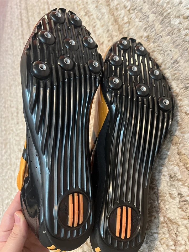 ADIDAS 2007 ADIDISTAR TACOS DEMOLIDORES 12,5 EE. UU. NARANJA CREMALLERA METAL 114510 Foto 3 de 4