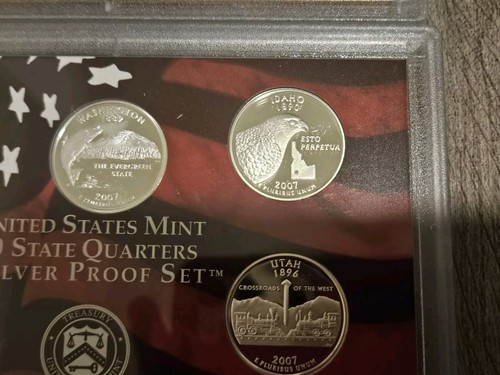 2007-S US Mint Silver Proof Set with COA & Box 14 Coins 7-90% Silver Coins, WoW! - Picture 14 of 21