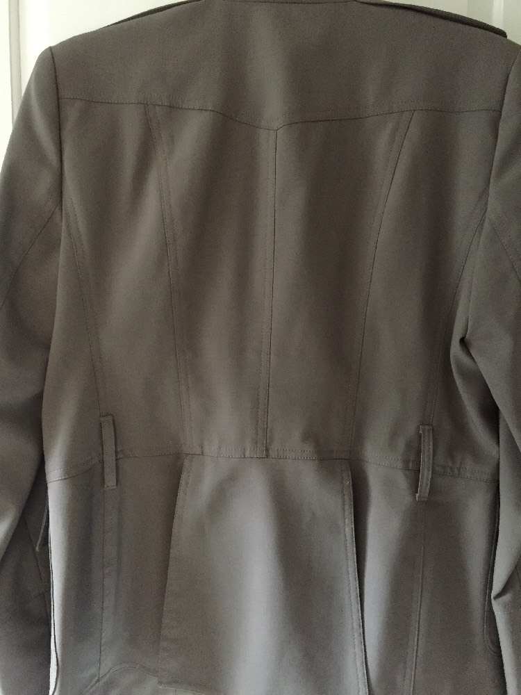 Authentic Burberry Grey Wool Military Style Coat Jacket US 10 UK 12 Excellent image 6