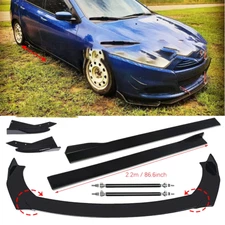 Front Bumper Lip Spoiler Splitter Glossy Black Extension For Dodge Dart 13-16