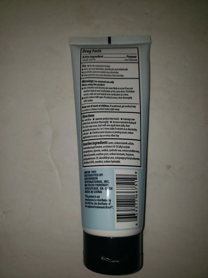 Deep Pore CHARCOAL ACNE SCRUB 3.2oz Salicylic Acid Blemishes Acne  - Image 2 of 3