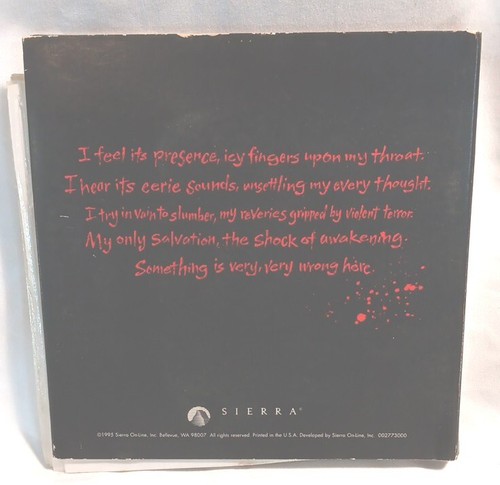 Phantasmagoria 1995 de colección PC CD juego de computadora SIERRA 7 discos - Imagen 2 de 3