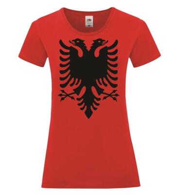 Damen rot albanische Nationalflagge Doppeladlerkopf Landsymbol Symbol