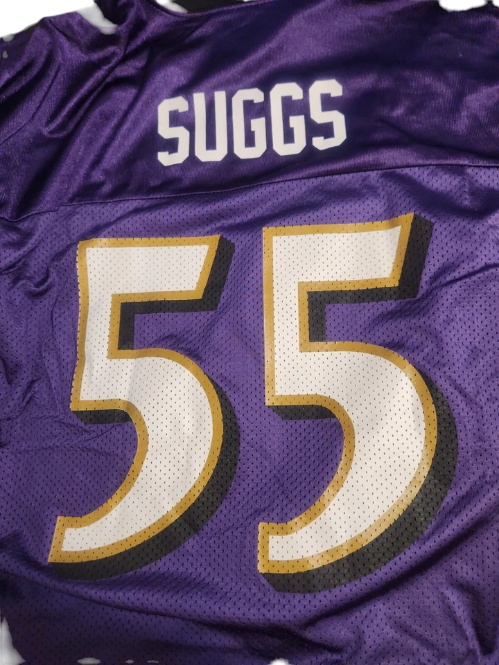 Camiseta deportiva para hombre Baltimore Ravens Terrell SUGGS 55 NFL Team Reebok Apparel mediana Foto 4 de 4