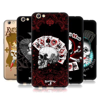 OFFIZIELLE ALCHEMY GOTHIC SCHAEDEL UND KARTEN GEL HANDYHÜLLE FÜR OPPO HANDYS