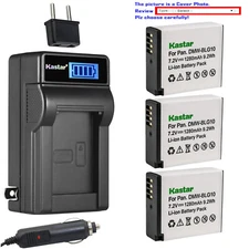 Kastar Battery LCD AC Charger for DMW-BLG10PP BLG10E & Panasonic Lumix DC-ZS200