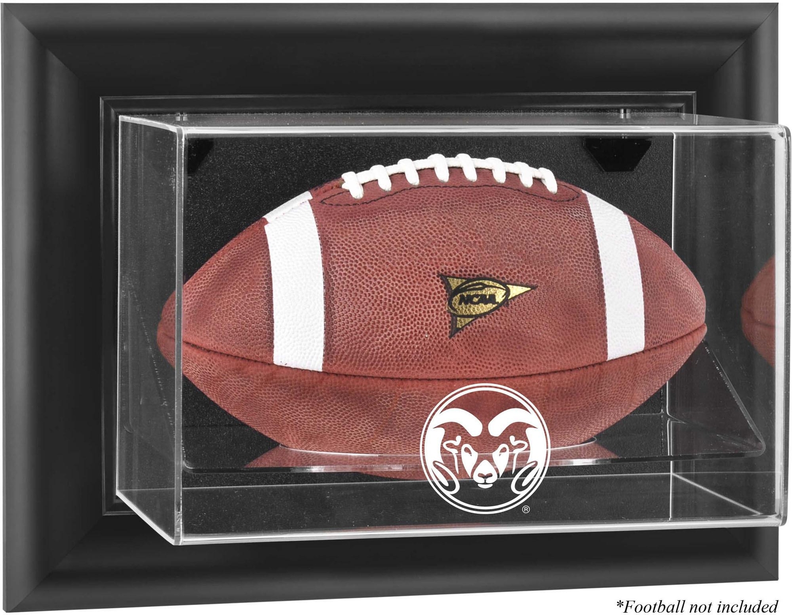 Colorado State Rams Black Framed WallMountable Football Display Case