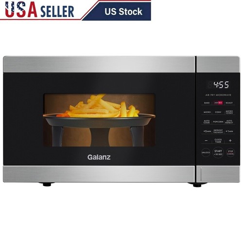 3-in-1 Air Fryer Convection Microwave 900W Countertop Oven Easy Clean Auto-Cook